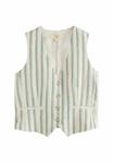 Жилет STRIPED Next, бежевый - фото