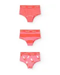Набор из 3 хлопковых трусиков для девочки Boboli, розовый - фото