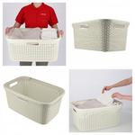 Корзина для белья KADAX, 60x38 см, крем - фото 4