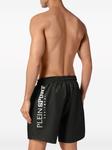 Plein Sport плавки-шорты с принтом, черный - фото 3