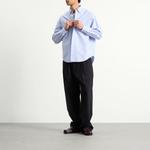 Плотная рубашка Оксфорд на пуговицах Beams, Sax Stripe - фото 4