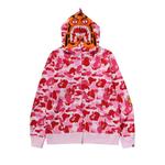 Худи BAPE Camo Tiger Full Zip Hoodie, Pink - фото