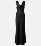 Макси-платье с драпировкой Vince, Black - фото