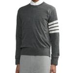 Джемпер с круглым вырезом THOM BROWNE, серый - фото 4