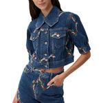 GANNI Джинсовые шорты женские голубые - фото 5