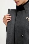 Пальто с шерстью Morgan, серый - фото 6