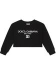 Dolce & Gabbana худи с вышитым логотипом, черный - фото