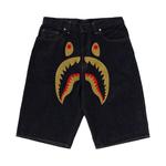 Шорты BAPE Shark Denim Shorts, синий - фото