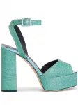 Босоножки на платформе Giuseppe Zanotti, зеленый - фото