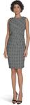 Calvin Klein Women's Ponte Starburst Sheath, Black/Grey/Cream - фото