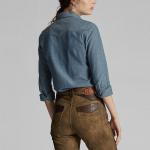 Double RL Синяя женская блузка - фото 6