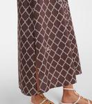 Хлопковое платье-рубашка с принтом Daniel Max Mara, Monogram - фото 6