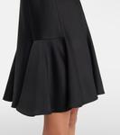 Мини-платье из меланжевого крепа Khaite, черный - фото 5