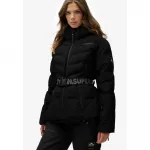 Куртка Superdry Luxe Belted, черный - фото 4