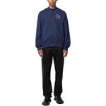 VERSACE JEANS COUTURE Бомбер из хлопка с принтом логотипа, Blue - фото 3