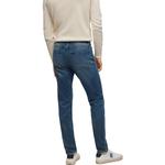 Прямые облегающие джинсы HUGO BOSS, синие - фото 5