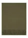 Шарф с монограммой и бахромой Eric Bompard, зеленый - фото 2