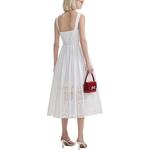 Платье миди из хлопка с вышивкой Self-portrait, белый - фото 5