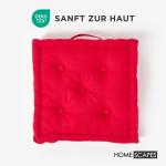 Подушка Homescapes красный, 40/40/8 см - фото 3