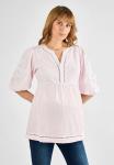 Блуза MATERNITY FIT - STRIPE EMBROIDERED JoJo Maman Bébé, розовый - фото