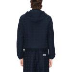 Рубашка с капюшоном из плетеного материала Kenzo, синий черный - фото 6