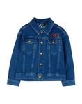 Джинсовая куртка для девочек Mini Rodini, синий - фото