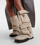 Боевые ботинки Robin из парусины The Attico, Sand Melange - фото 4