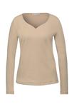 Топ Street One MIT HERZAUSSCHNITT, Beige/Sand - фото 4