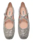 Балетки с блестками Bally, серебяный - фото 4
