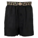 Шорты с логотипом на поясе VERSACE, черный - фото