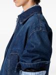 Джинсовая куртка дальнобойщика Miu Miu, синий - фото 5