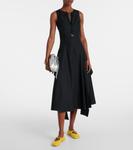 Платье-халат из хлопкового поплина Loewe, черный - фото 2