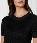 Джемпер женский Boss с коротким рукавом, черный - фото 4