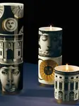 Свеча с принтом, 295 г, 10х8 см, Fornasetti, белый - фото 5