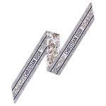 DIOR Шёлковый шарф, White/Blue - фото 3