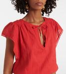 Многоярусное хлопковое мини-платье Keri Melissa Odabash, красный - фото 4