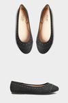 Туфли-балерины широкого и очень широкого кроя Yours, черный - фото 4