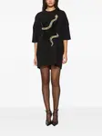 Мини-платье с принтом Eva Hamza, черный - фото 2