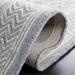 Ковер-дорожка SAFAVIEH, 69 x 275 см,  Abstract Collection, Light Blue & Ivory, ручная работа из шерсти, идеален для помещений с высокой проходимостью в гостиной, спальне (ABT226J) - фото 5