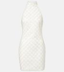 Расшитый мини-сарафан на бретелях Rotate, Egret - фото