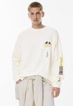 Топ PULL&BEAR LONG SLEEVE PYRAMID , White - фото