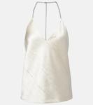 Фатуо камисоль из сатина с цепочками Sportmax, Burro - фото