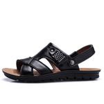 Пляжные шлепанцы мужские черные EGCHI, желто-коричневые - фото 3