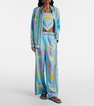 "La Medusa" сланцы-танга с принтом Versace, Azur/Multicolor - фото 3