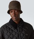 Хлопковая панама с логотипом Prada, Marrone - фото 3