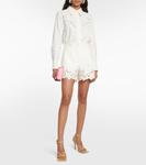 Вышитые хлопковые шорты Elie Saab, Gardenia - фото 2