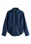 Блуза Next Button-down blouse, Rinse Blue/Dark Blue - фото 5