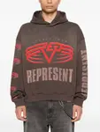 Худи с графичным принтом Represent, коричневый - фото 3