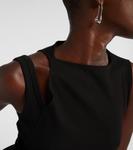 Поперечный хлопковый топ в стиле 90-х Courrèges, черный - фото 4