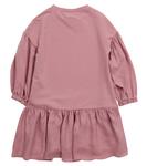 Платье-свитшот из эластичного хлопкового джерси Il Gufo, Heather Pink - фото 4